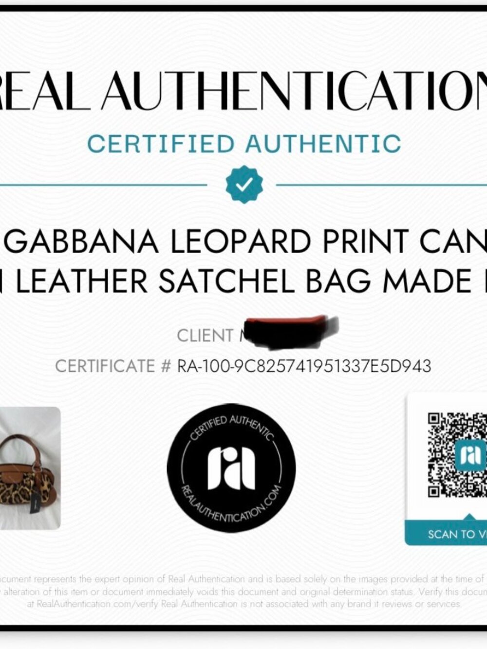 DOLCE & GABBANA Leopard Print Canvas and Brown Leather Satchel Bag Made in Italy - Picture 2 of 15